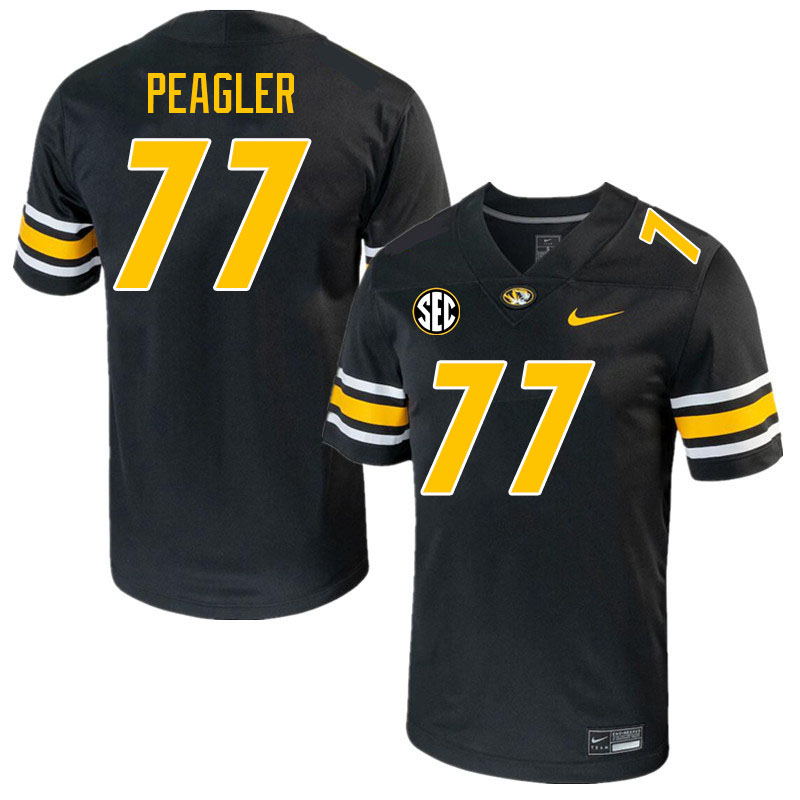 Men #77 Curtis Peagler Missouri Tigers College 2023 Football Stitched Jerseys Sale-Black